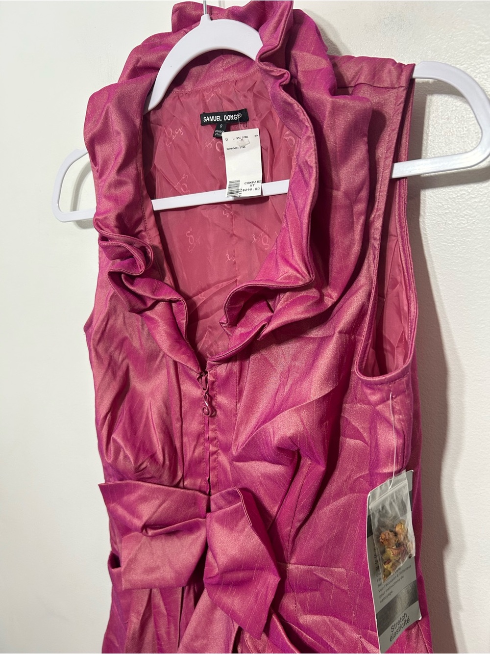New! Samuel Dong Dupioni Bubble Dress Womens Size Small - Picture 12 of 16